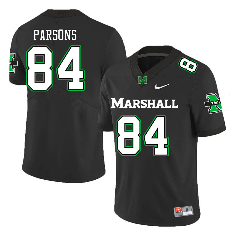 Men #84 Ethan Parsons Marshall Thundering Herd College Football Jerseys Sale-Black